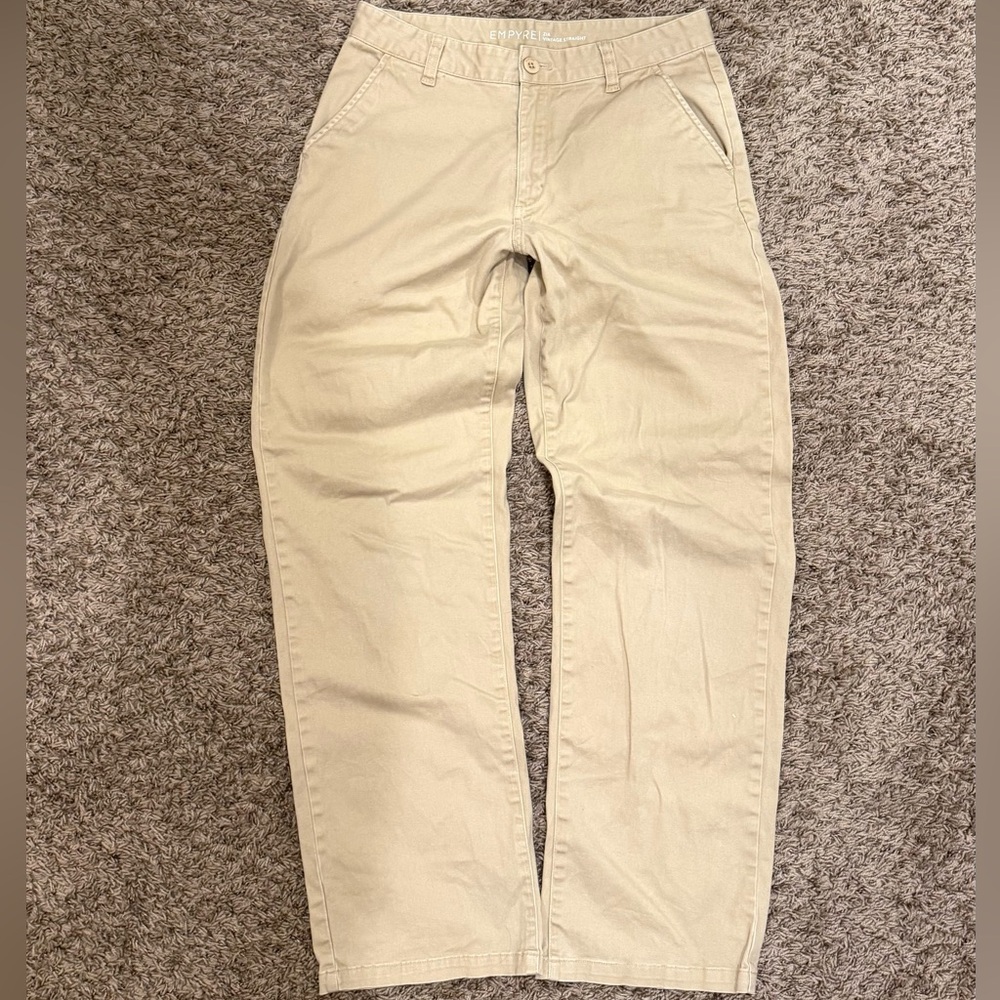 empyre khaki vintage straight baggy pants